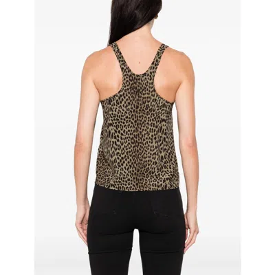 Zadig & Voltaire Leopard-print Top In Gray