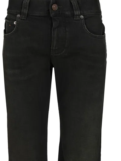 Balenciaga Slim Fit Bootcut Jeans Black In Black