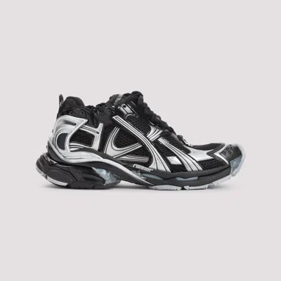 Balenciaga Mesh Runner Sneakers Embossed Size In Black
