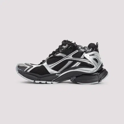 Balenciaga Mesh Runner Sneakers Embossed Size In Black