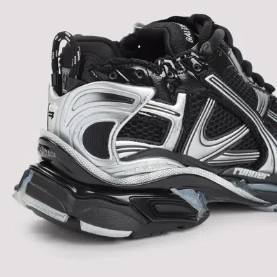 Balenciaga Mesh Runner Sneakers Embossed Size In Black