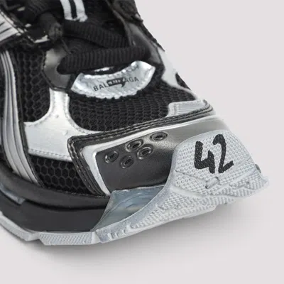 Balenciaga Mesh Runner Sneakers Embossed Size In Black
