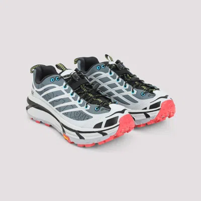 Hoka Mesh Sneakers With Heat-bonded Overlays In Gray