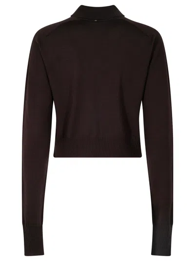 Sportmax Perseo Button-up Knitted Cardigan In Brown