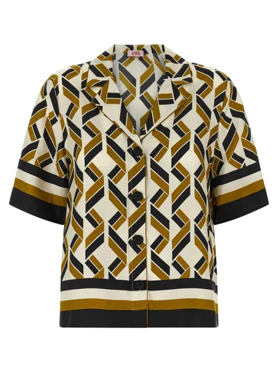 Eres Tube Geometric-print Short-sleeve Shirt In Multi
