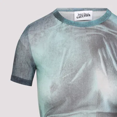 Jean Paul Gaultier Mesh Baby Printed Water T-shirt In Blue