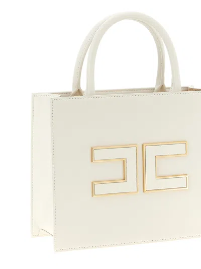 Elisabetta Franchi Logo-plaque Tote Bag In Neutral