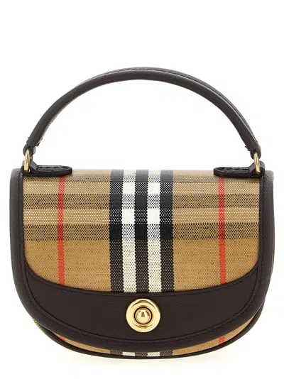 Burberry Women Highlands Crossbody Bag With Check Motif In Multi