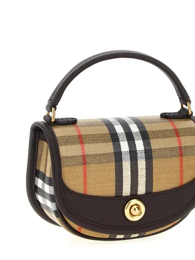 Burberry Women Highlands Crossbody Bag With Check Motif In Multi