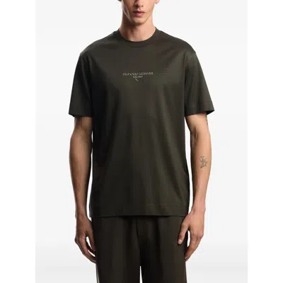 Emporio Armani Lyocell Blend Jersey T-shirt With 3d-effect Logo