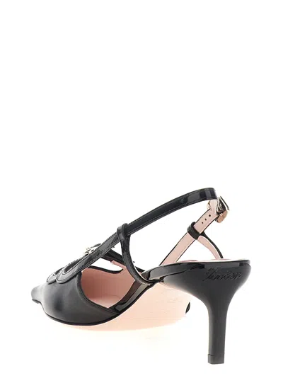 Roger Vivier 55mm Mini Buckle Leather Slingbacks In Black