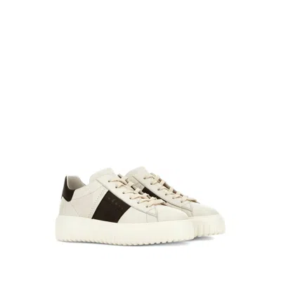 Hogan Sneakers Striped Panel Flat Sole