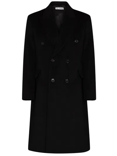 Our Legacy Double-breasted Coat "whale" In Black