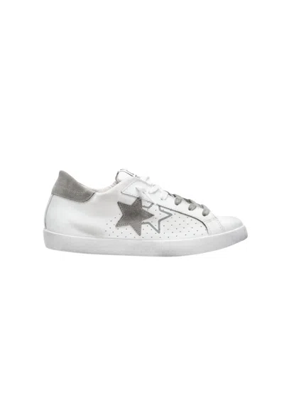 2 Star Men's Sneakers 2-star Prime Star White Grey Star In White