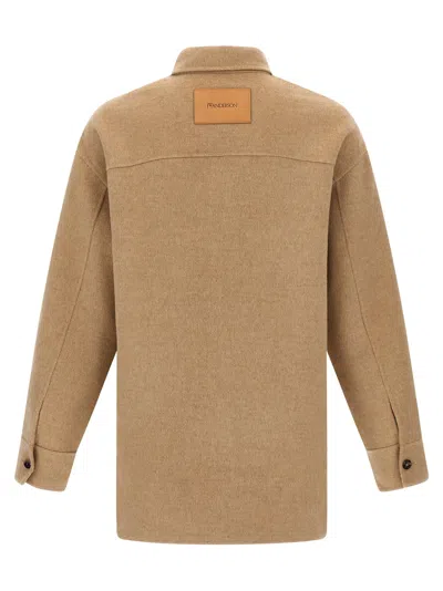 Jw Anderson J. W. Anderson Relaxed Fit Jacket With Classic Collar In Brown