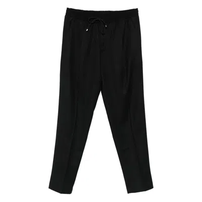 Briglia 1949 Drawstring Wool Trousers In Black
