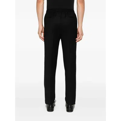 Briglia 1949 Drawstring Wool Trousers In Black