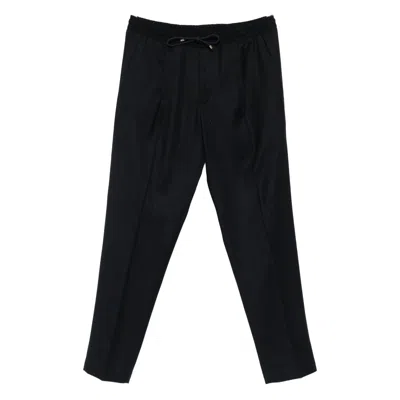 Briglia 1949 Drawstring Wool Trousers In Black