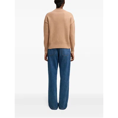 Ami Alexandre Mattiussi Wool Sweaters In Neutral
