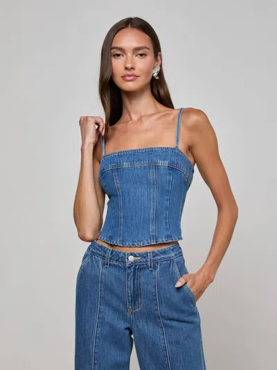 L Agence Arlin Denim Tank
