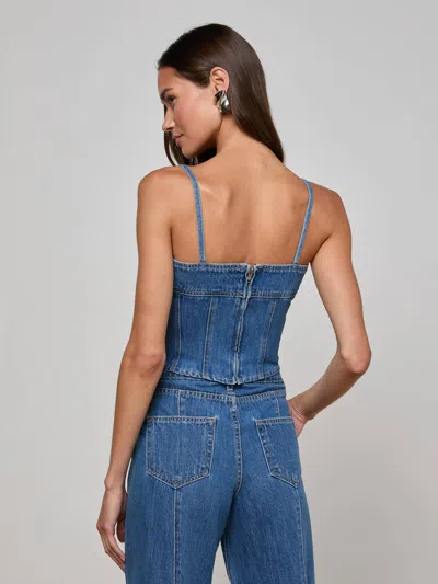 L Agence Arlin Denim Tank
