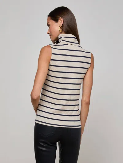 L Agence Ceci Sleeveless Turtleneck In White