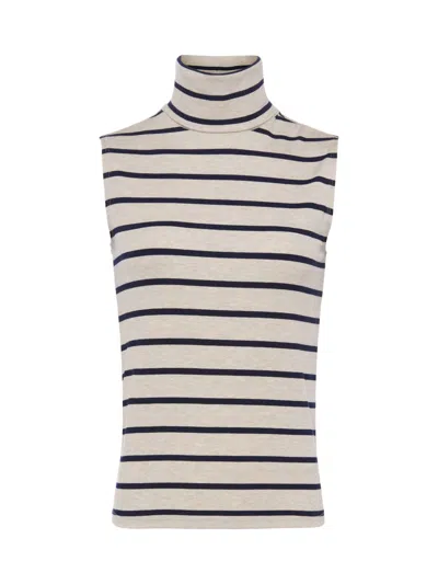 L Agence Ceci Sleeveless Turtleneck In White