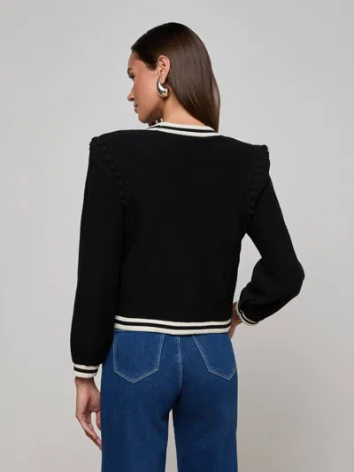 L Agence Kaito Cropped Cardigan In Multi