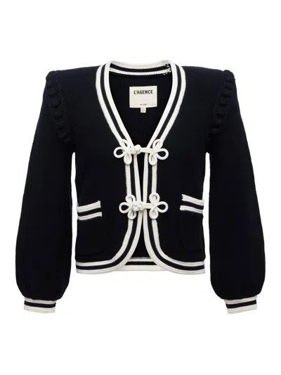 L Agence Kaito Cropped Cardigan In Multi