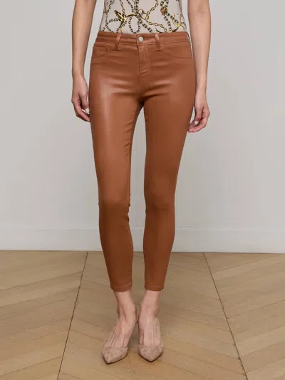 L Agence Margot Coated Cropped Skinny Jean