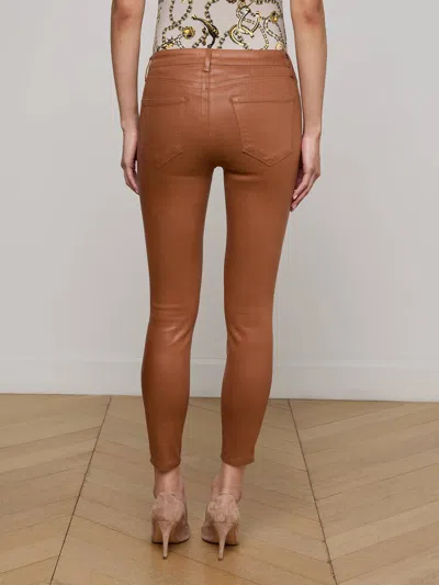 L Agence Margot Coated Cropped Skinny Jean