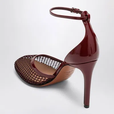 Alaïa Women Burgundy Mesh Heeled Pumps In Brown