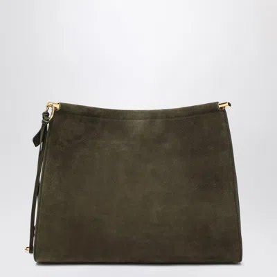 Alaïa Alaia Le Click Medium Square Khaki Nubuck Bag Women In Green