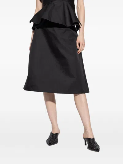 Alexander Mcqueen Ruffled Satin Skirt In Multi