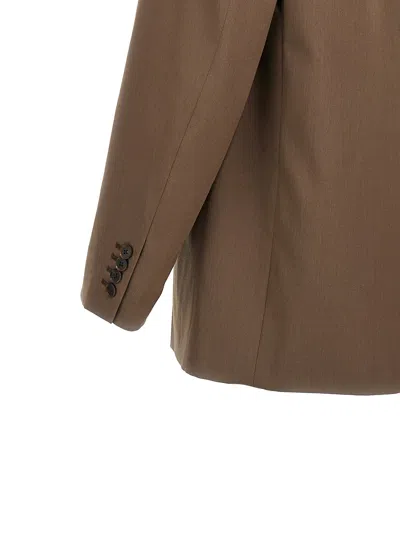 Auralee Light Wool Max Gabardine Jacket In Brown