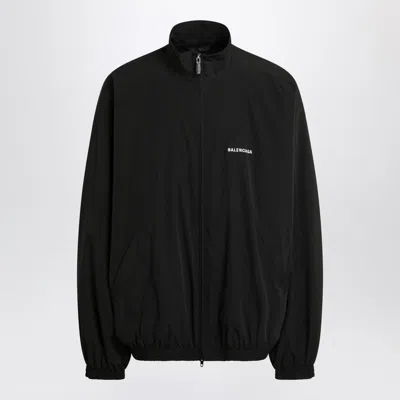 Balenciaga Oversized Windbreaker Jacket In Black