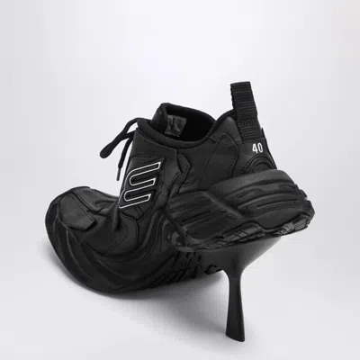 Balenciaga Monday Heels In Cowskin And Polyester Shoes In Black