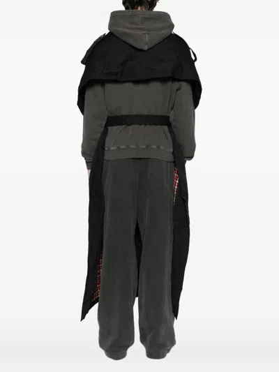Balenciaga Women Cotton Trench Coat In Black