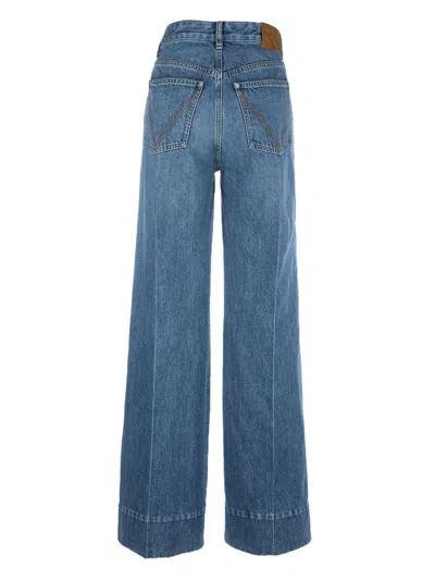 Bottega Veneta Women Flared-leg Denim Jeans In Blue