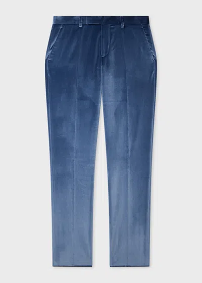Paul Smith Velvet Trousers In Blue
