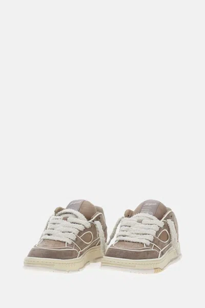 Axel Arigato Low-top Nubuck Sneakers With Embroidered Logo In Multi