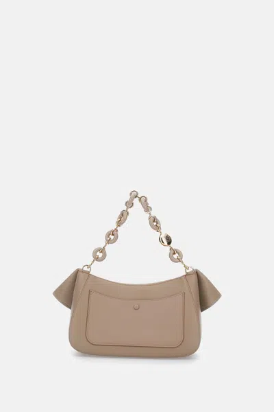 Loewe Ola Medium Leather Shoulder Bag In Sand