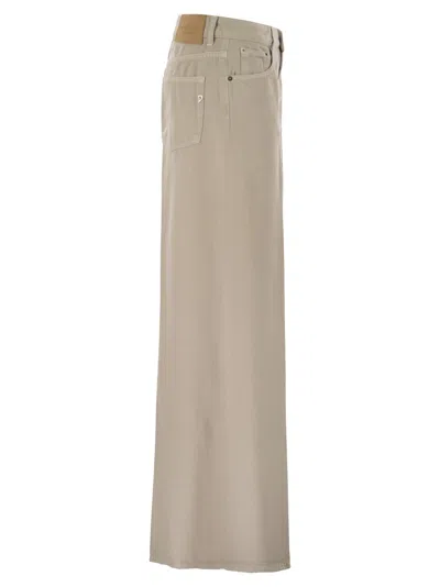 Dondup Wide-leg Casual Trousers In Neutral