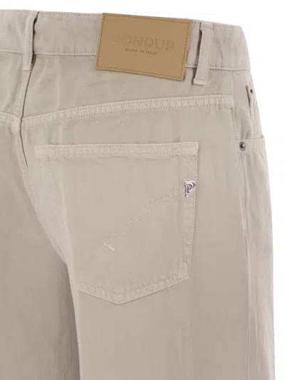 Dondup Wide-leg Casual Trousers In Neutral