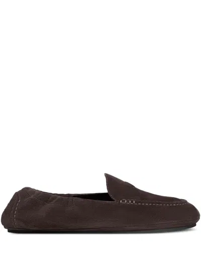 Celine Men Triomphe Loafer With Elastic Insert In Brown