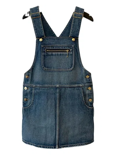 Celine Women Denim Cotton Overall In Blue
