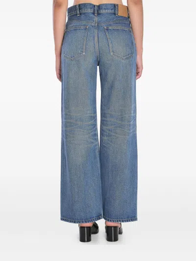 Celine Women Denim Cotton Jeans In Blue