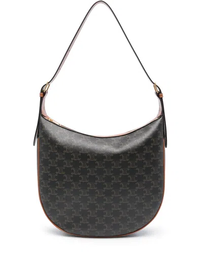 Celine Women Heloise Triomphe Canvas Medium Shoulder Bag In Multi