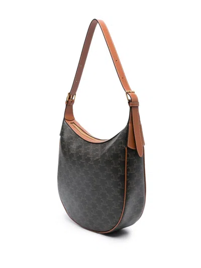 Celine Women Heloise Triomphe Canvas Medium Shoulder Bag In Multi