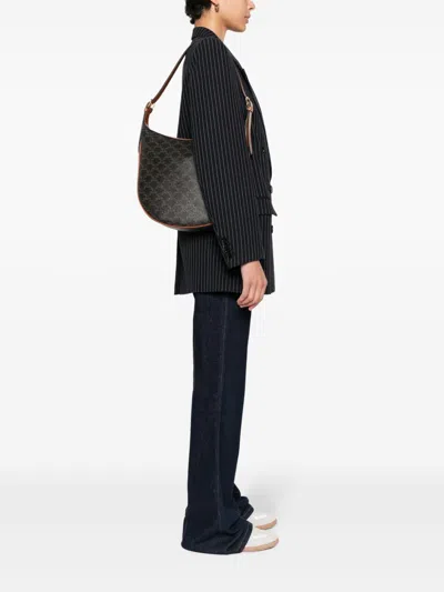 Celine Women Heloise Triomphe Canvas Medium Shoulder Bag In Multi